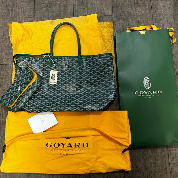 Goyard Handbags - Goyard Saint Louis PM Green Tote Bag